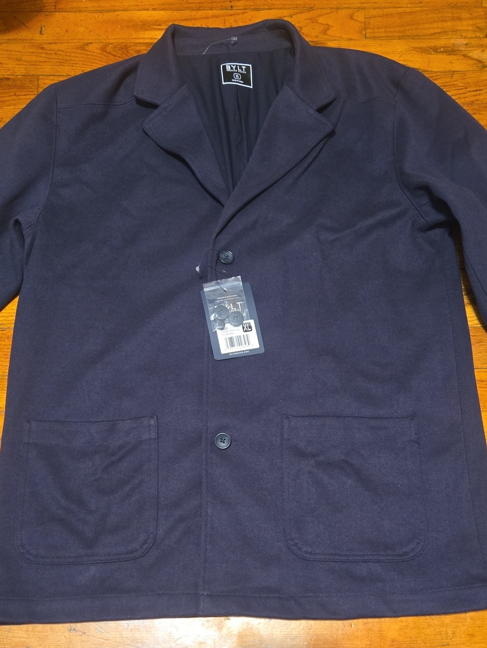 BYLT Coastal Sport Coat Mens XLARGE Blue Navy Premium Blazer Jacket NWT